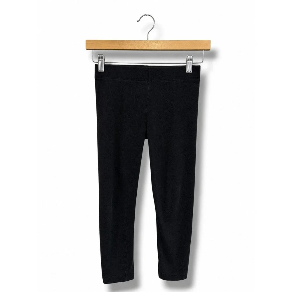 The Children's Place Girls Black Capri Leggings Size M 7/8 Stretch Cotton